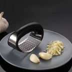 CuraFix Stainless Steel Garlic Rocker Press – Manual Garlic Crusher & Mincer