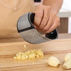 CuraFix Stainless Steel Garlic Rocker Press – Manual Garlic Crusher & Mincer