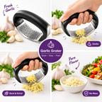 CuraFix Stainless Steel Garlic Rocker Press – Manual Garlic Crusher & Mincer