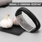 CuraFix Stainless Steel Garlic Rocker Press – Manual Garlic Crusher & Mincer