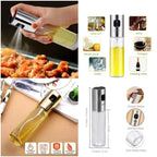 CuraFix Stainless Steel Oil Spray Bottle – Cooking Oil Sprayer Glass Oil Spray Bottle  for Cooking, Healthy Frying & BBQ Baking