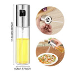 CuraFix Stainless Steel Oil Spray Bottle – Cooking Oil Sprayer Glass Oil Spray Bottle  for Cooking, Healthy Frying & BBQ Baking